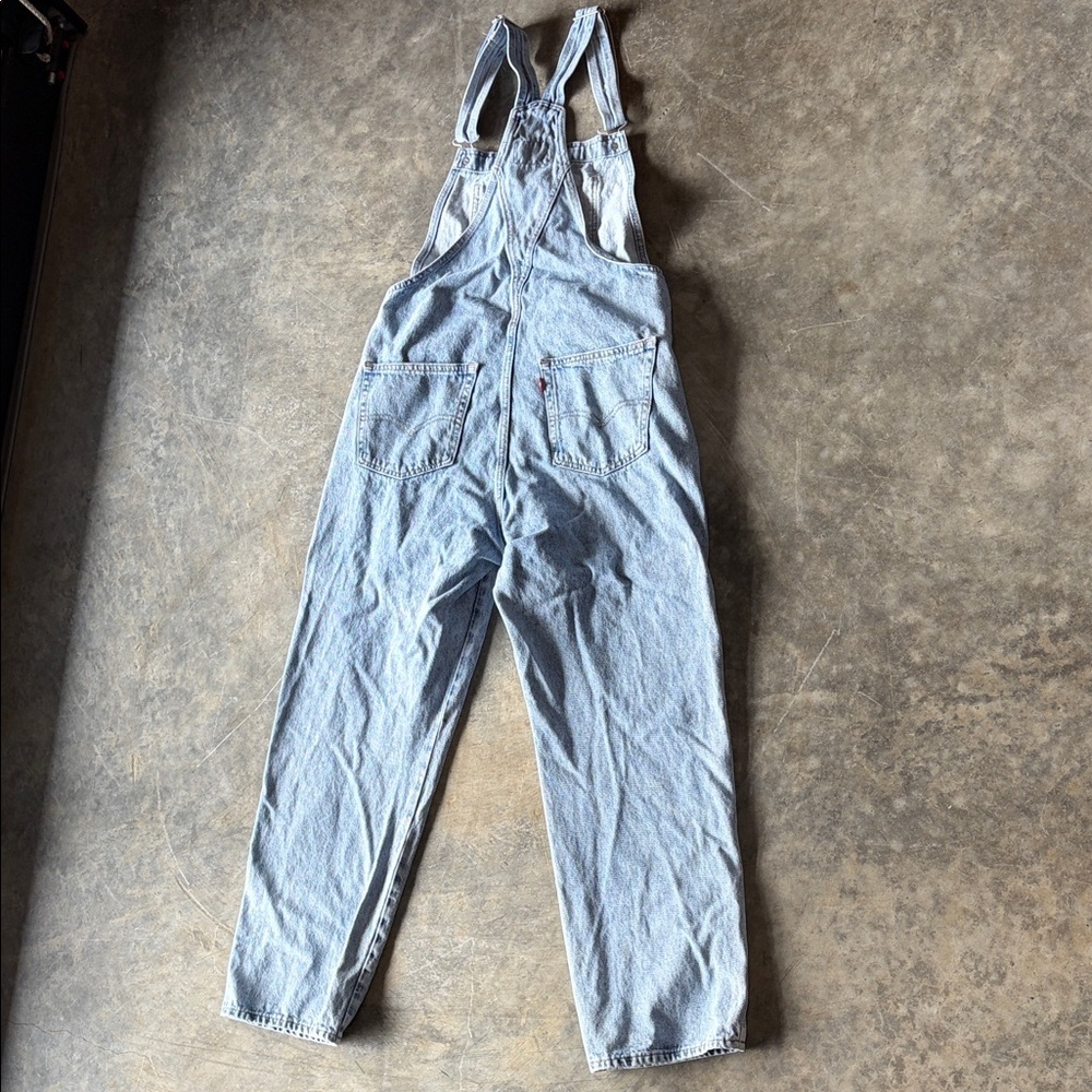 Levi's Classic Light Blue Denim Overalls - Picture 4 of 7
